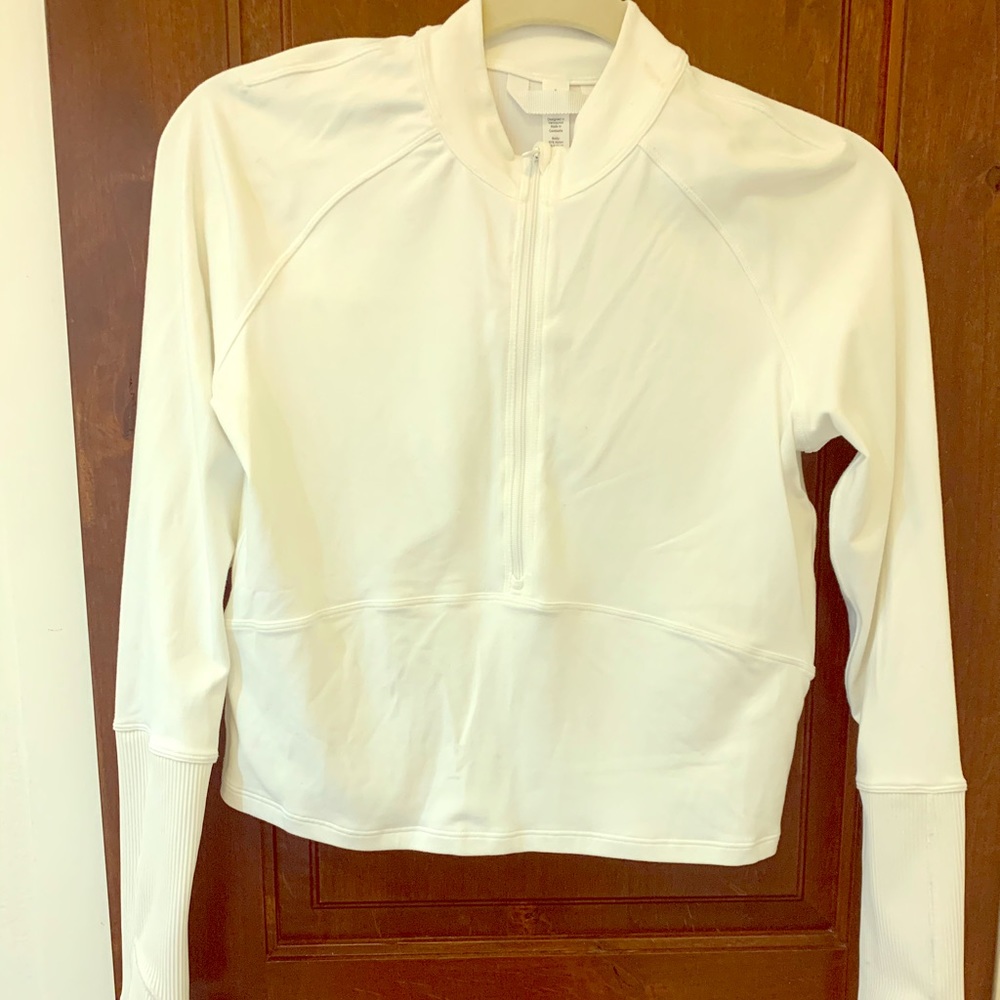 LULU LEMON | Luminous White Cropped Pullover - NEW